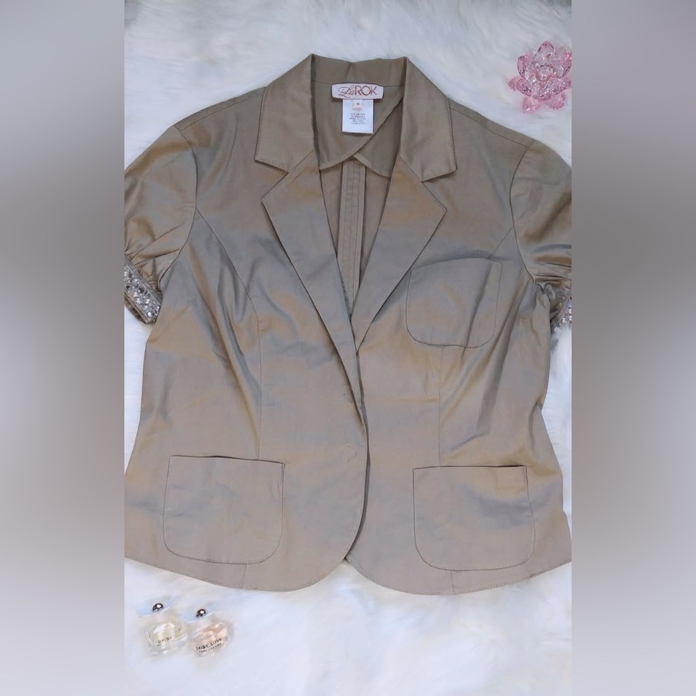 LaRok Military Green Short Sleeve Blazer